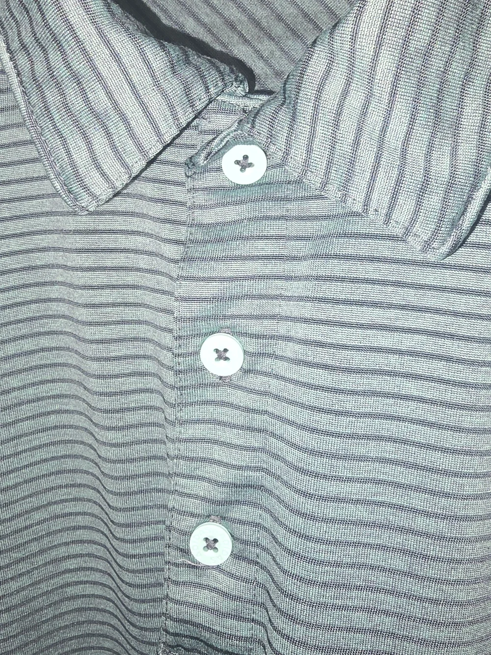 Adidas Men’s Green Striped Polo Shirt 0552